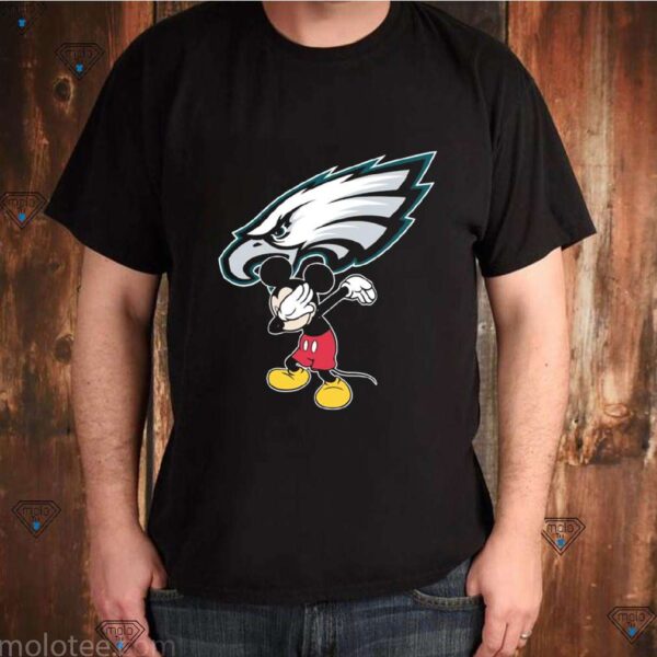 Dabbing Mickey Funny Love Philadelphia Eagles America Football Premium T-Shirt