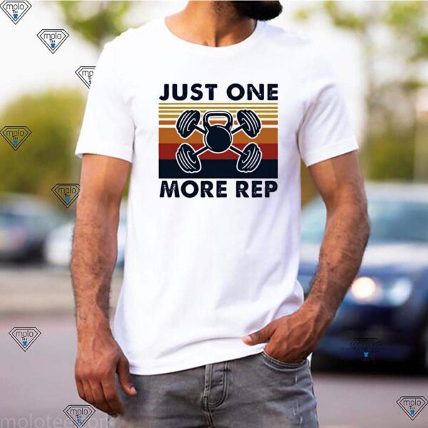 Dumbbell Just One More Rep Vintage Retro Shirts