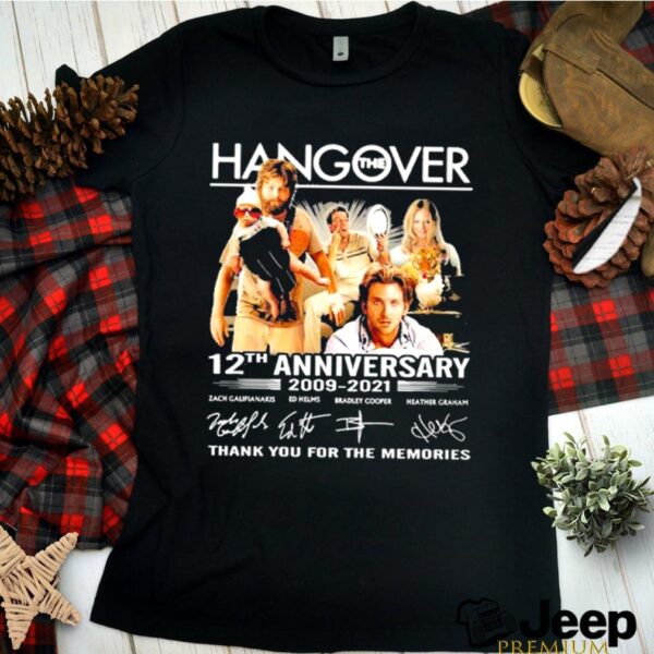 Hangover 12th anniversary 2009 2021 thank you for the memories hoodie, sweater, longsleeve, shirt v-neck, t-shirt