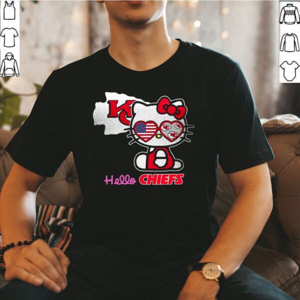 Hello Kitty Hello Kansas City Chiefs With American Flag 2021 hoodie, sweater, longsleeve, shirt v-neck, t-shirt