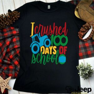 I Crushed 100 Days Of School Boys Monster Truck shirt