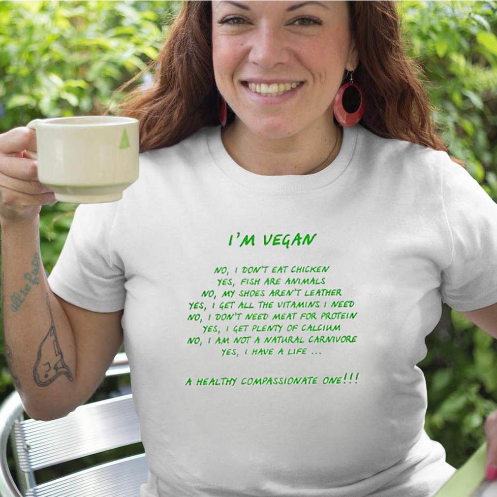 I’m Vegan no I don’t eat chicken yes fish are animals shirt 5 Im Vegan no I dont eat chicken yes fish are animals shirt 2 Shirt, hoodie, sweater, long sleeve and tank top