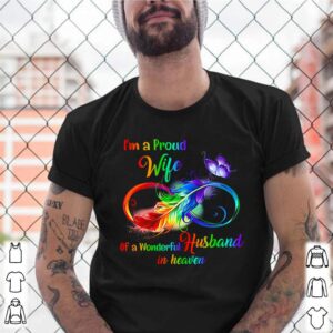 Im a proud wife of a wonderful husband in heaven shirt