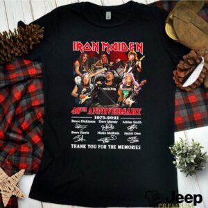 Iron Maiden 46th anniversary 1975 2021 thank you for the memories shirt