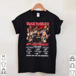 Iron Maiden 46th anniversary 1975 2021 thank you for the memories hoodie, sweater, longsleeve, shirt v-neck, t-shirt