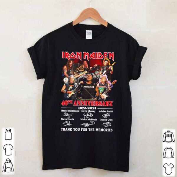 Iron Maiden 46th anniversary 1975 2021 thank you for the memories shirt ...