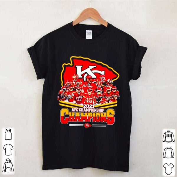 Kansas City Chiefs 2021 AFC championship Champions signatures hoodie, sweater, longsleeve, shirt v-neck, t-shirt