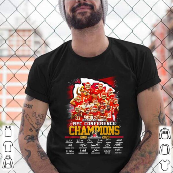 Kansas City Chiefs back to back AFC conference Champions 2019 2020 signature hoodie, sweater, longsleeve, shirt v-neck, t-shirt