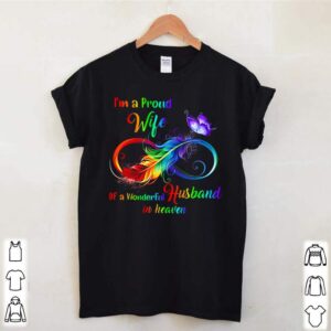 LGBT butterfly Im a proud wife of a wonderful husband in heaven hoodie, sweater, longsleeve, shirt v-neck, t-shirt 1 Shirt, hoodie, sweater, long sleeve and tank top