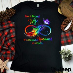 LGBT butterfly Im a proud wife of a wonderful husband in heaven hoodie, sweater, longsleeve, shirt v-neck, t-shirt 3 Shirt, hoodie, sweater, long sleeve and tank top