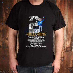 Los Angeles Dodgers Hall of Fame Tommy Lasorda 1927 20201 thank you for the memories shirt