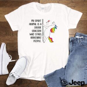 My spirit animal is a drunk Unicorn who stabs annoying people hoodie, sweater, longsleeve, shirt v-neck, t-shirt 2 1 Shirt, hoodie, sweater, long sleeve and tank top