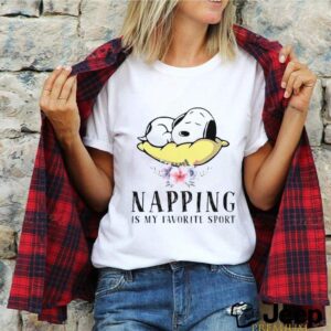 Napping Is My Favorite Sport Snoopy Sleep Flower shirt