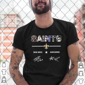 New Orleans Saints Drew Brees Alvin Kamara signatures shirt