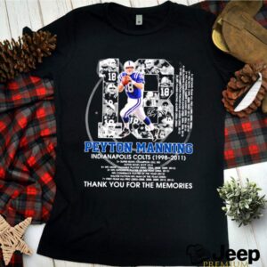 Number 18 Peyton Manning Indianapolis Colts 1998 2011 Signature shirts