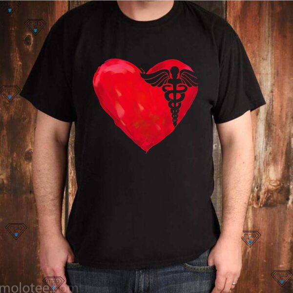 Nurse Valentine Heart Tee Shirts