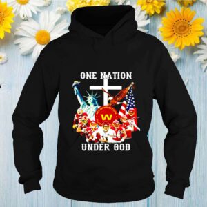 One nation under god Washington football team signatures shirt