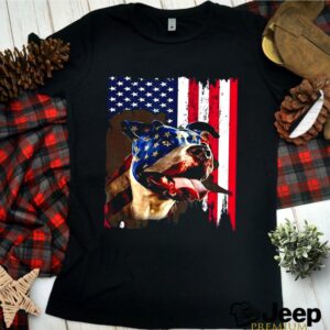 Pitbull American Flag 4th July Independence Day shirt