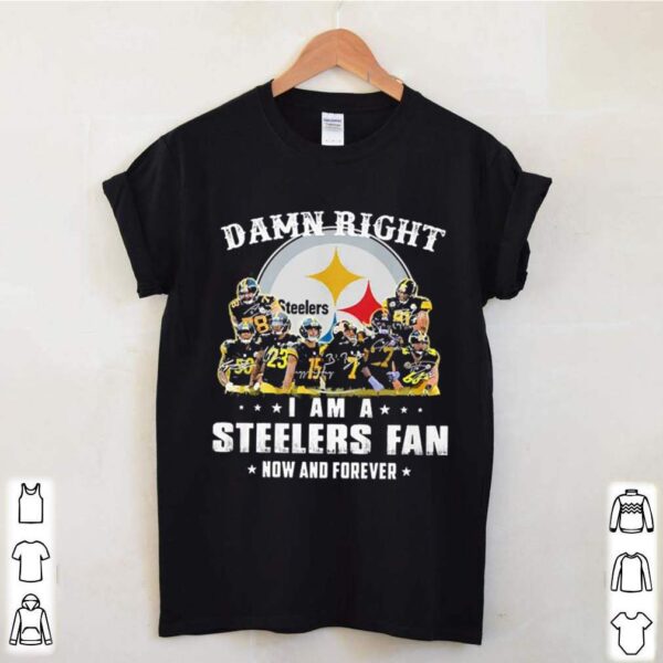 Pittsburgh steelers damn right i am a steelers fan now and forever hoodie, sweater, longsleeve, shirt v-neck, t-shirt