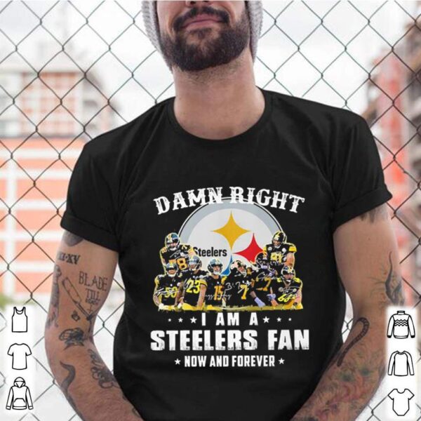 Pittsburgh steelers damn right i am a steelers fan now and forever hoodie, sweater, longsleeve, shirt v-neck, t-shirt