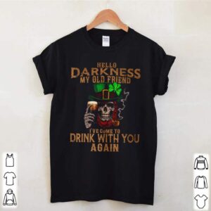 Skull Irish beer hello darkness my old friends Ive come to drink with you again hoodie, sweater, longsleeve, shirt v-neck, t-shirt 1 Shirt, hoodie, sweater, long sleeve and tank top