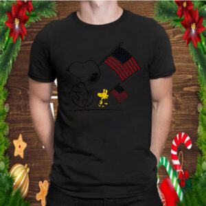 Snoopy And Woodstock Hold The Hand American Flag