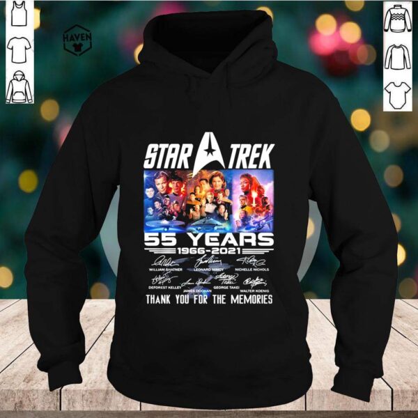 Star Trek 55 years 1966-2021 signature thank you for the memories hoodie, sweater, longsleeve, shirt v-neck, t-shirt