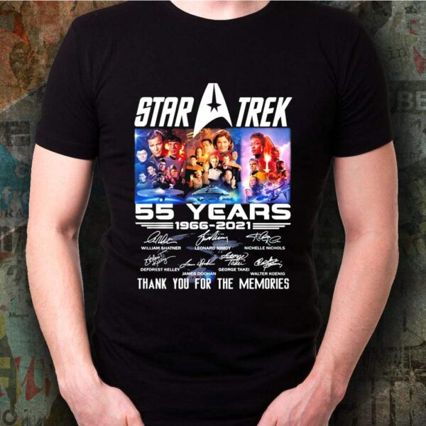 Star Trek 55 years 1966-2021 signature thank you for the memories hoodie, sweater, longsleeve, shirt v-neck, t-shirt