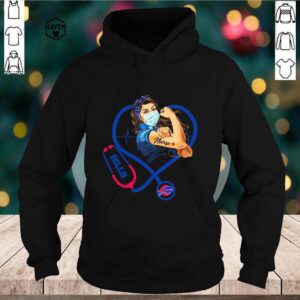 Strong Women Face Mask Tattoo Nurse Buffalo Bills Heartbeat Shirt 2 Shirt, hoodie, sweater, long sleeve and tank top