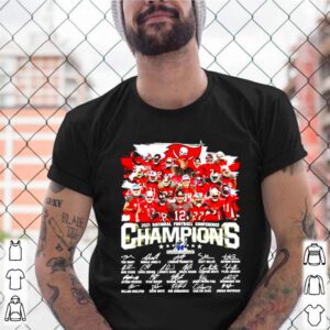 Tampa Bay Buccaneers 2021 national football conference champions signatures shirt