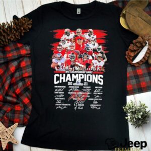 Tampa Bay Buccaneers 2021 NFC championship Champions signatures shirt