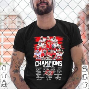 Tampa Bay Buccaneers 2021 NFC championship Champions signatures shirt