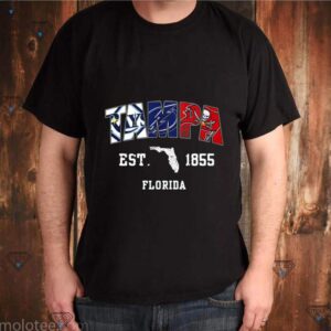 Tampa Tampa Bay Rays Tampa Bay Lightning Tampa Bay Buccaneers Est 1855 Florida shirt