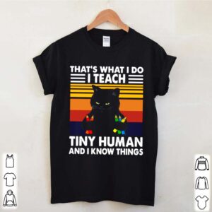 Thats What I Do I Teach Tiny Human And I Know Things Vintage hoodie, sweater, longsleeve, shirt v-neck, t-shirt 2 Shirt, hoodie, sweater, long sleeve and tank top