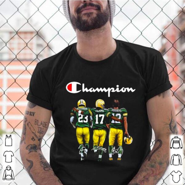 The Green Bay Packers Alexander Adams And Rodgers Champion 2021 Signature hoodie, sweater, longsleeve, shirt v-neck, t-shirt