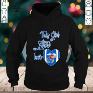 This Girl Love Hear Heart Kansas Jayhawks Football Shirt 2 Shirt, hoodie, sweater, long sleeve and tank top