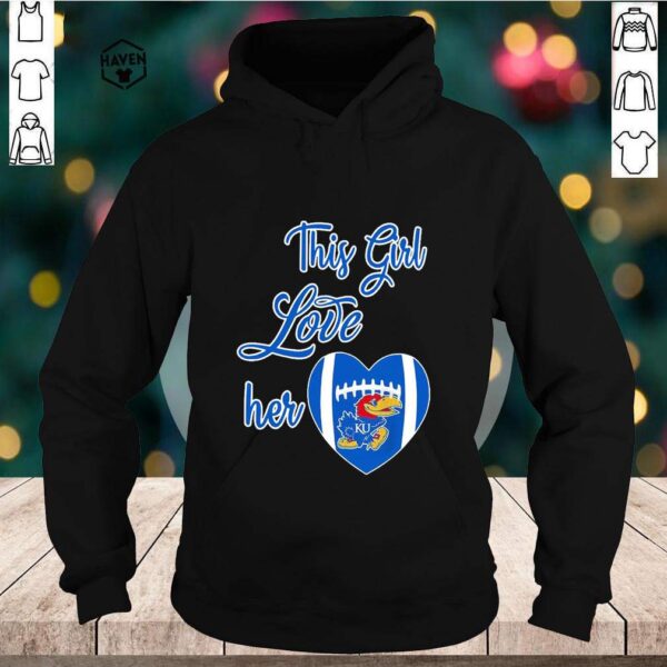 This Girl Love Hear Heart Kansas Jayhawks Football Shirt