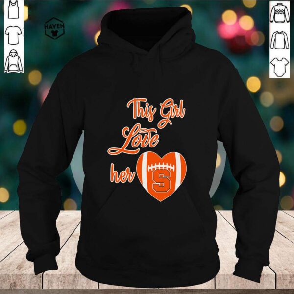 This Girl Love Hear Heart Syracuse Orange Football Shirt