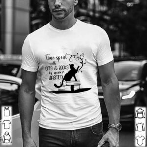 Time Spent With Cats And Books Is Never Wasted shirt