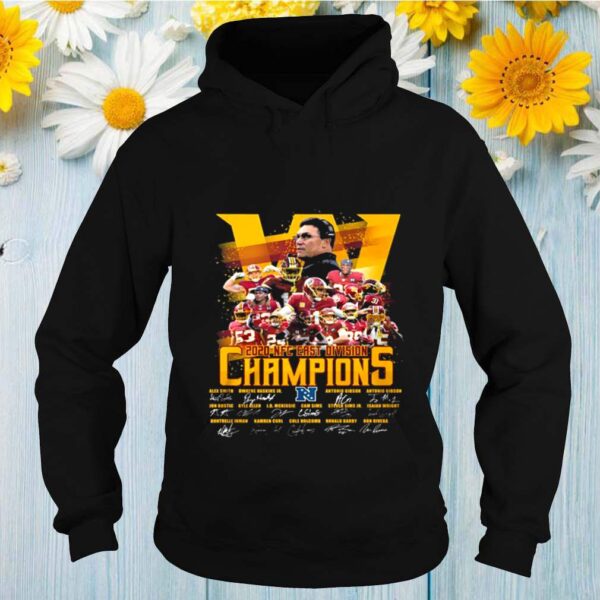 Washington Football 2020 NFC east division Champions signatures hoodie, sweater, longsleeve, shirt v-neck, t-shirt