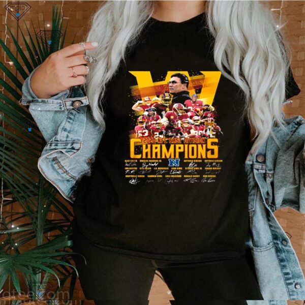 Washington Football 2020 NFC east division Champions signatures hoodie, sweater, longsleeve, shirt v-neck, t-shirt