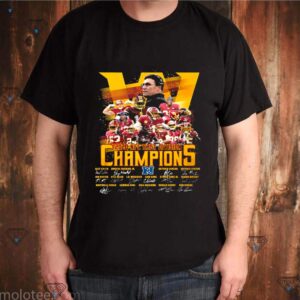 Washington Football 2020 NFC east division Champions signatures shirt