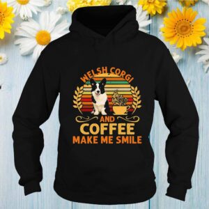 Welsh Corgi And Coffee Make Me Smile Vintage Tshirts