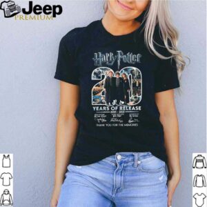 20 Years of Harry Potter release 2002 2021 thank you for the memories signatures shirt