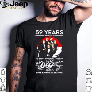 59 Years of 007 1962 2021 thank you for the memories signatures shirt