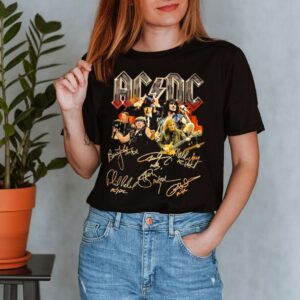 ACDC Band All Members Signatures shirt