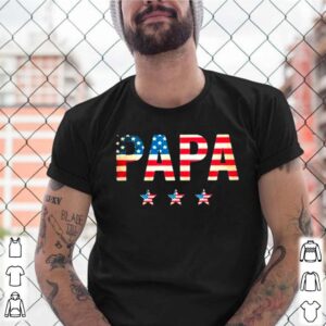 American Flag With Papa Star 2021 shirt