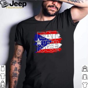 American flag Eat sleep race shirt