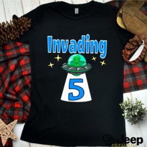 Baby Alien 5th Birthday Invading shirt