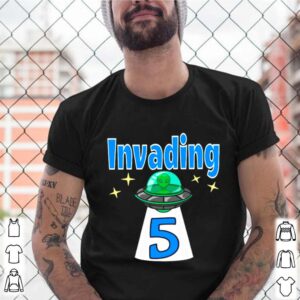 Baby Alien 5th Birthday Invading shirt